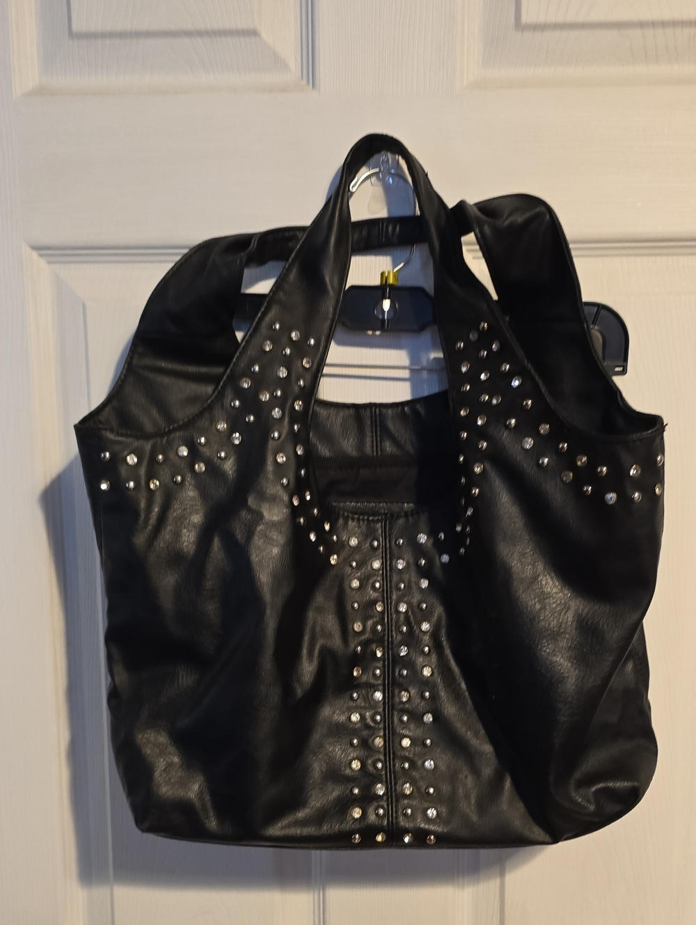 Black Studded Tote Bag - Unbranded